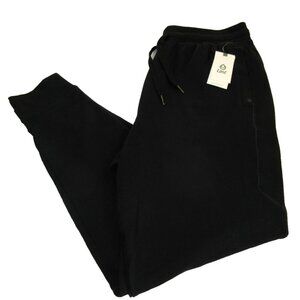 Tasc Performance Men's Varsity Fleece French Terry Jogger Pants Black NWT